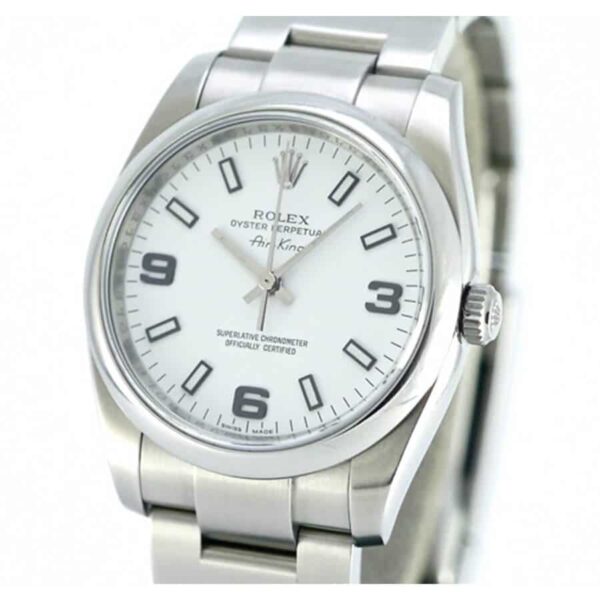 Rolex Air King Stainless Steel White Dial 114200 Replica — изображение 4