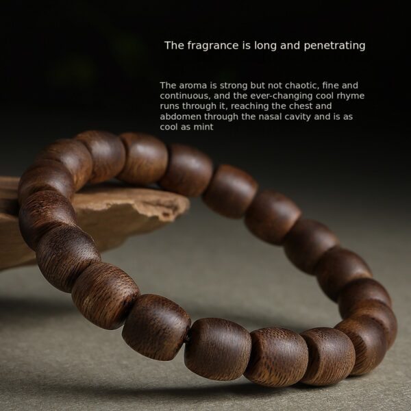 Vietnamese submerged-grade agarwood bracelet - oval-shaped — изображение 2